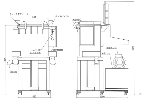 中身入り容器圧縮減容機M421-128AKW