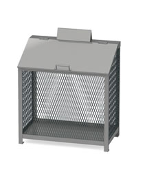 オールステンレス網タイプゴミ箱ステーション/M590B-90B