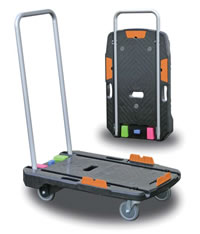 ブレーキ付荷崩れ防止ガイドパネル付台車/ME20BGN-150KG