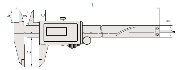 デジタルノギス出力付（ソーラータイプ）MG12D-S10CM